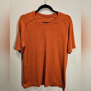 Lululemon Metal Vent Tech Orange Short Sleeve T Shirt Men Size Medium